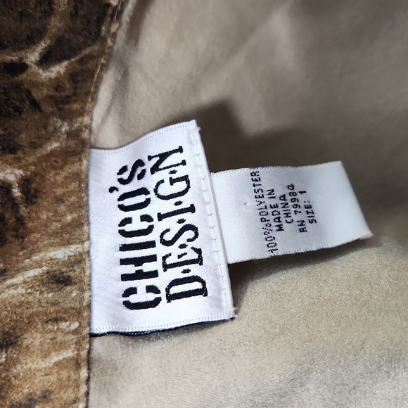Chico's Design size 1 animal print cheetah leopard vest - Picture 6 of 7